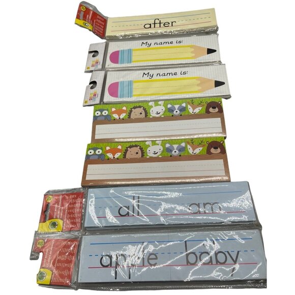 sight words name plate tags woodland friends homeschool school supplies READ NEW - Picture 1 of 7